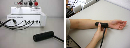 皮膚粘弾性測定評価試験の画像